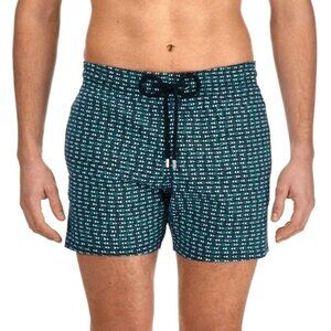 Vilebrequin "Modernest Fish" Swim Shorts Sz (M) Blue Mini Fish Print Swim Trunks